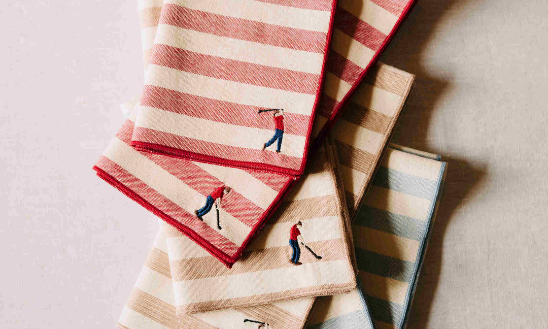 Table linen embroidery