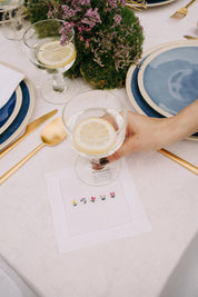 Mafra napkin and placemat with flower embroidery