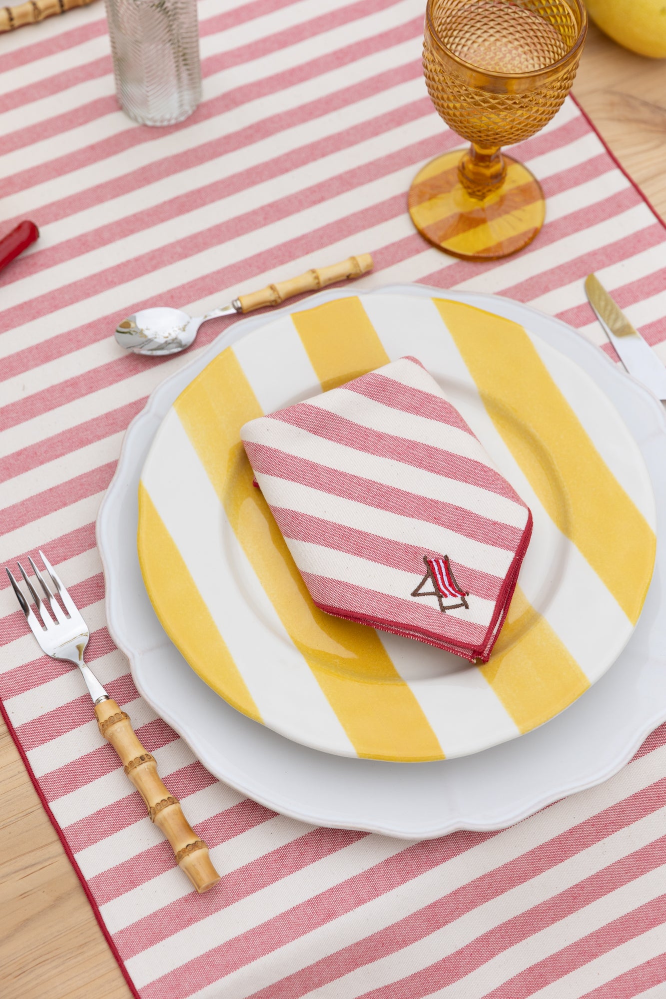 Barra Napkins with summer embroidery