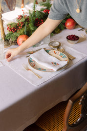 Mafra placemats with Christmas embroidered letters