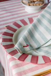 Servilletas con bordados navideños Barra