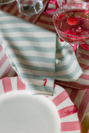 Servilletas con bordados navideños Barra