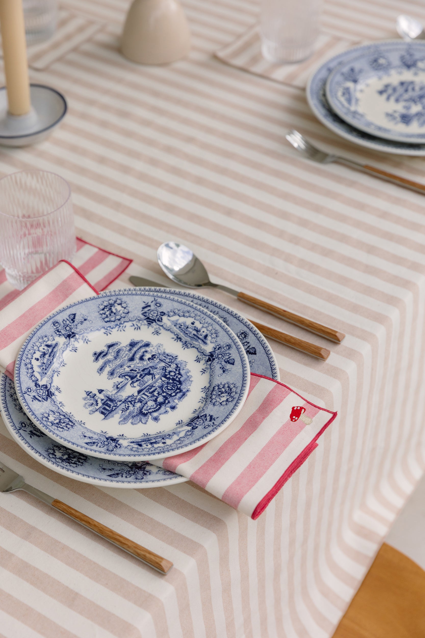Barra Napkins with fall embroidery