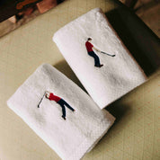Luxus face towel & hand towel with retro sportsmen - Torres Novas