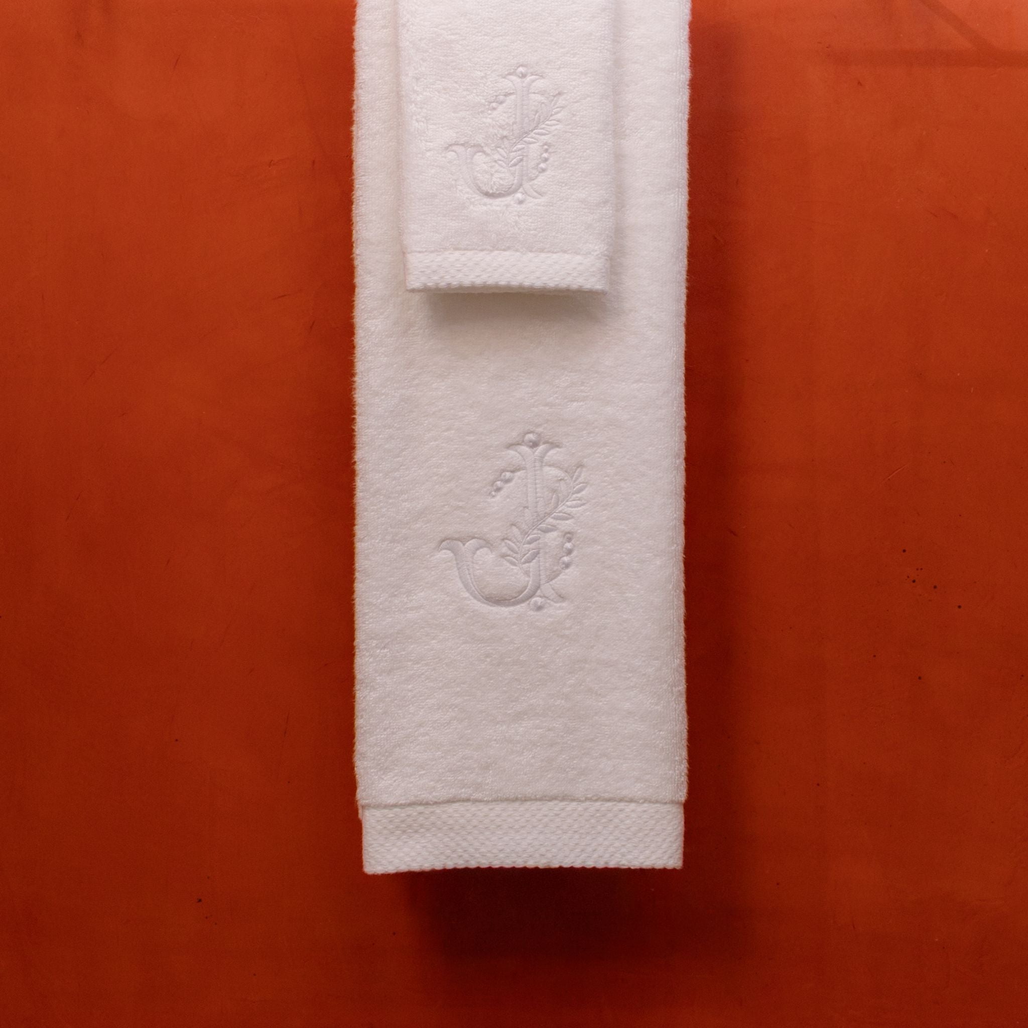 White luxus with embroidery letters