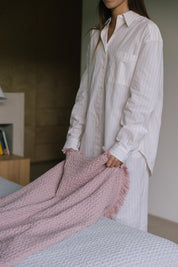 Old pink Santa Luzia Waffle Bedspreads - Torres Novas