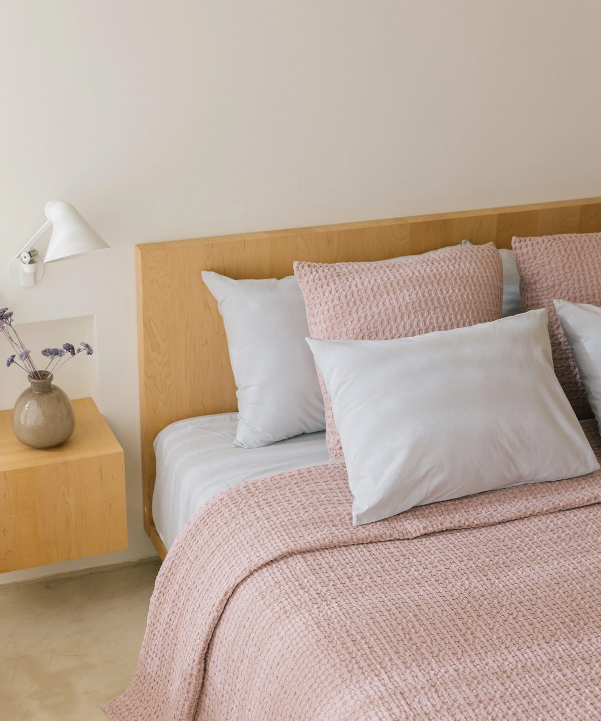 Old pink Santa Luzia Waffle Bedspreads - Torres Novas
