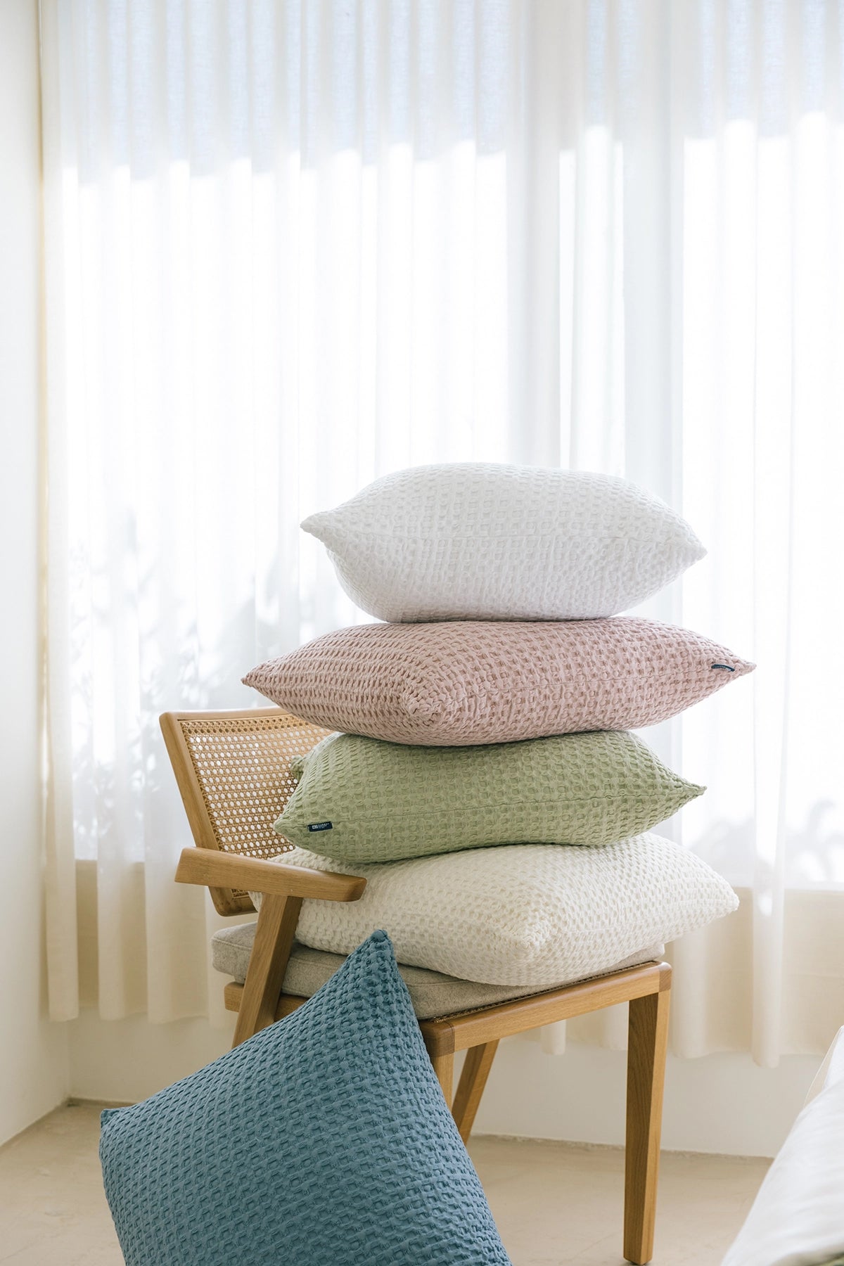 Khaki green Santa Luzia Waffle Bedspreads - Torres Novas