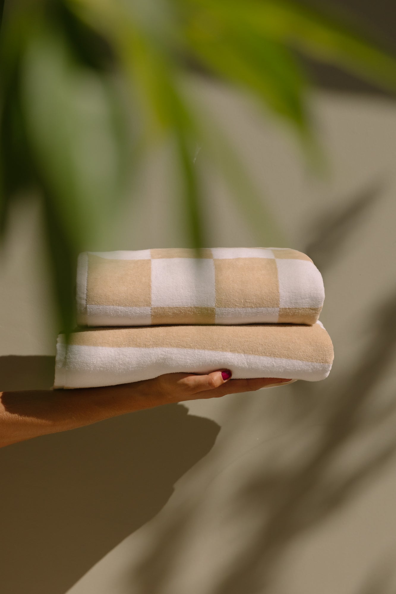 Beige chequered Gibalta
