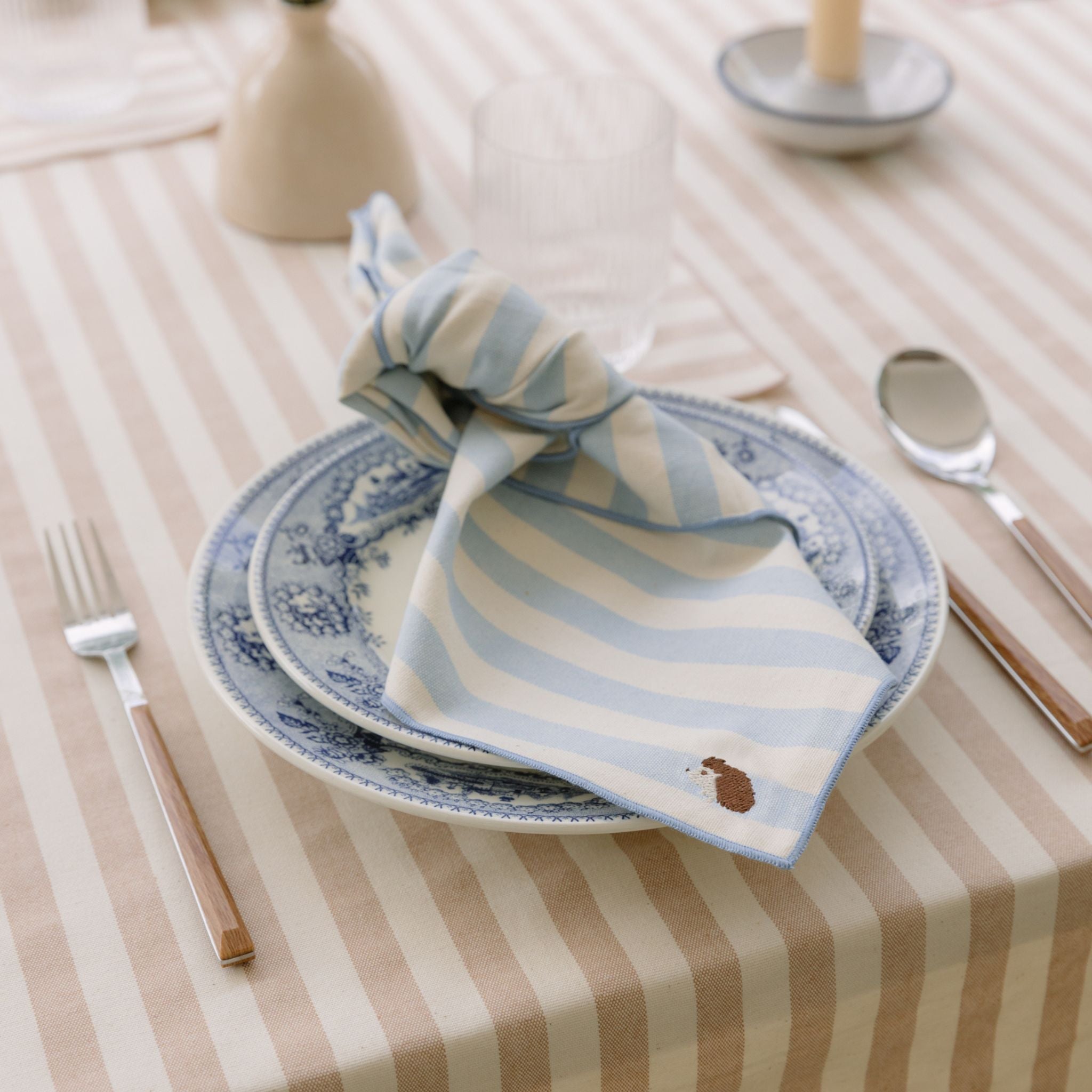 Barra Napkins with fall embroidery