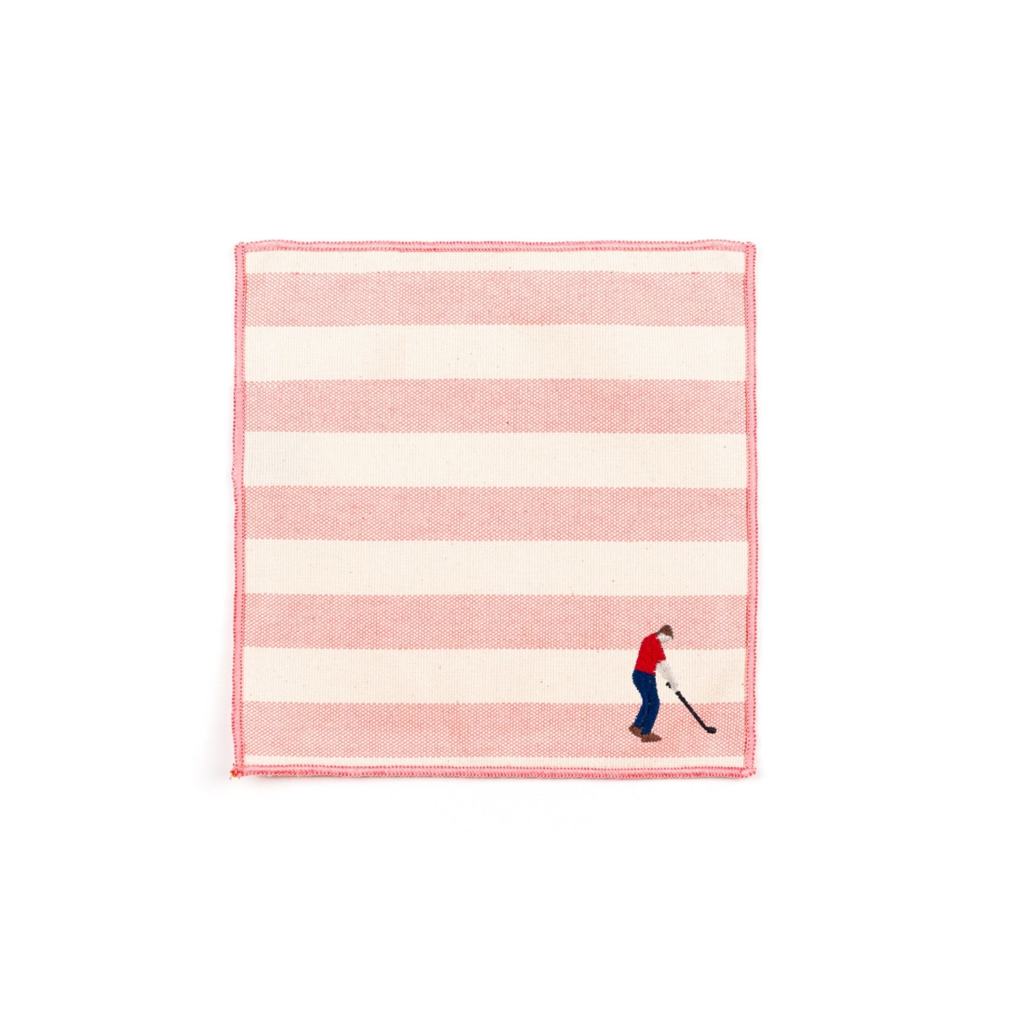 Barra napkin with retro sportsmen