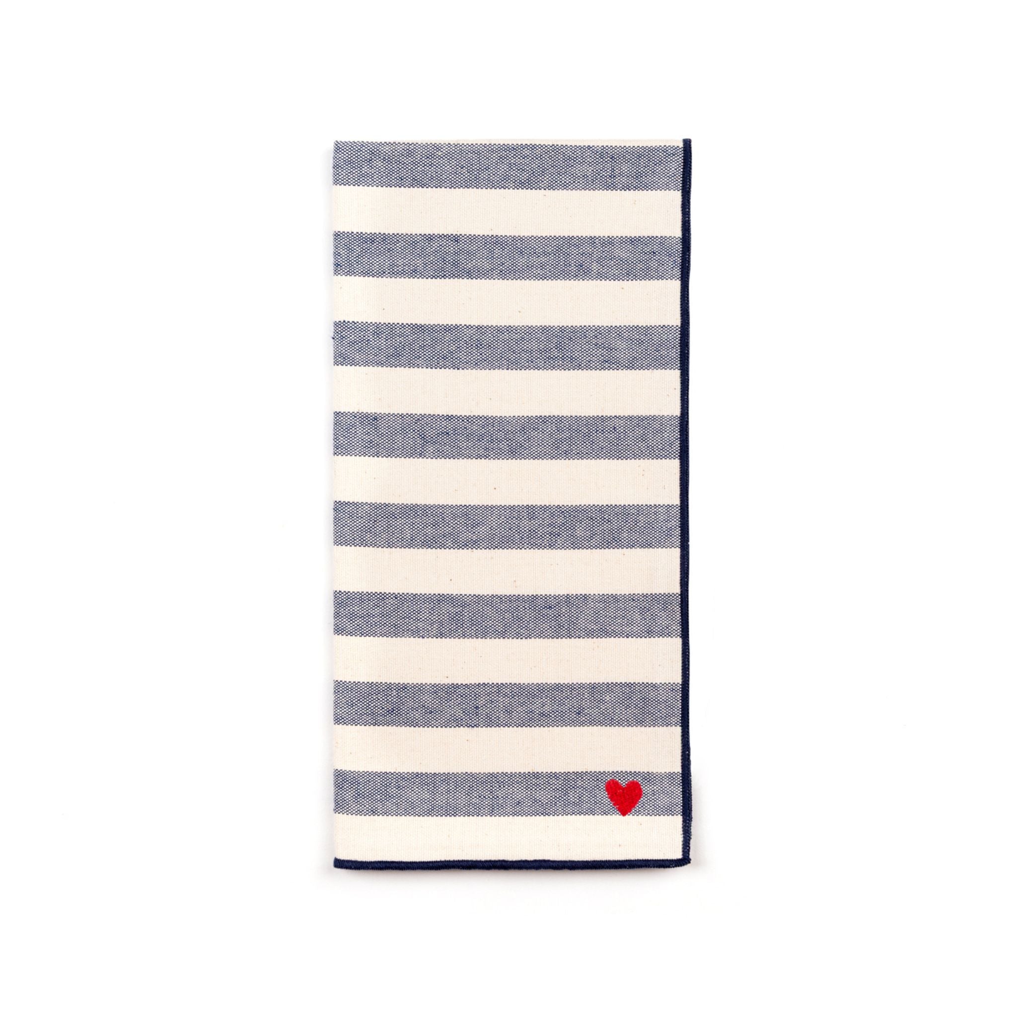 Guardanapos Barra com bordado de coração