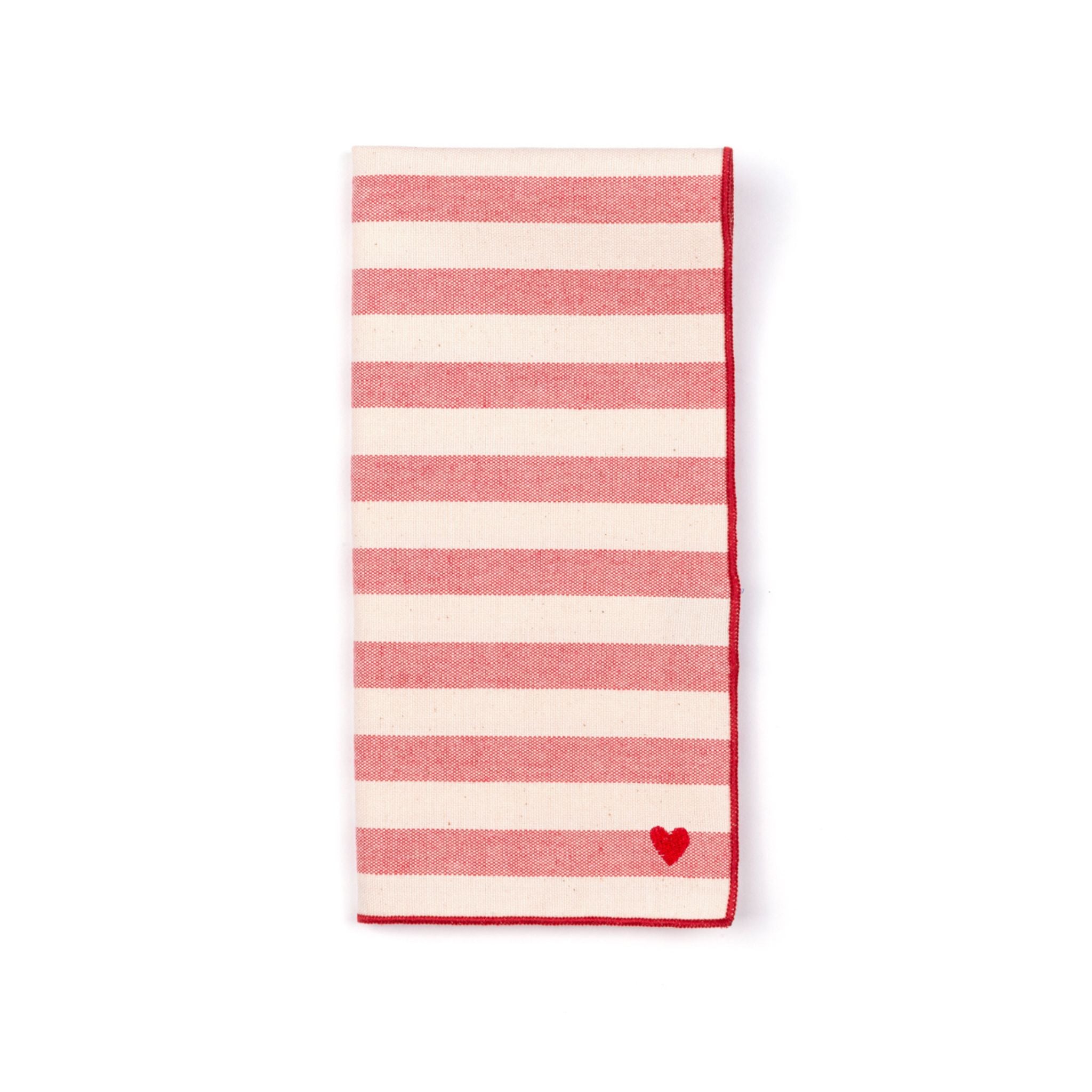 Guardanapos Barra com bordado de coração