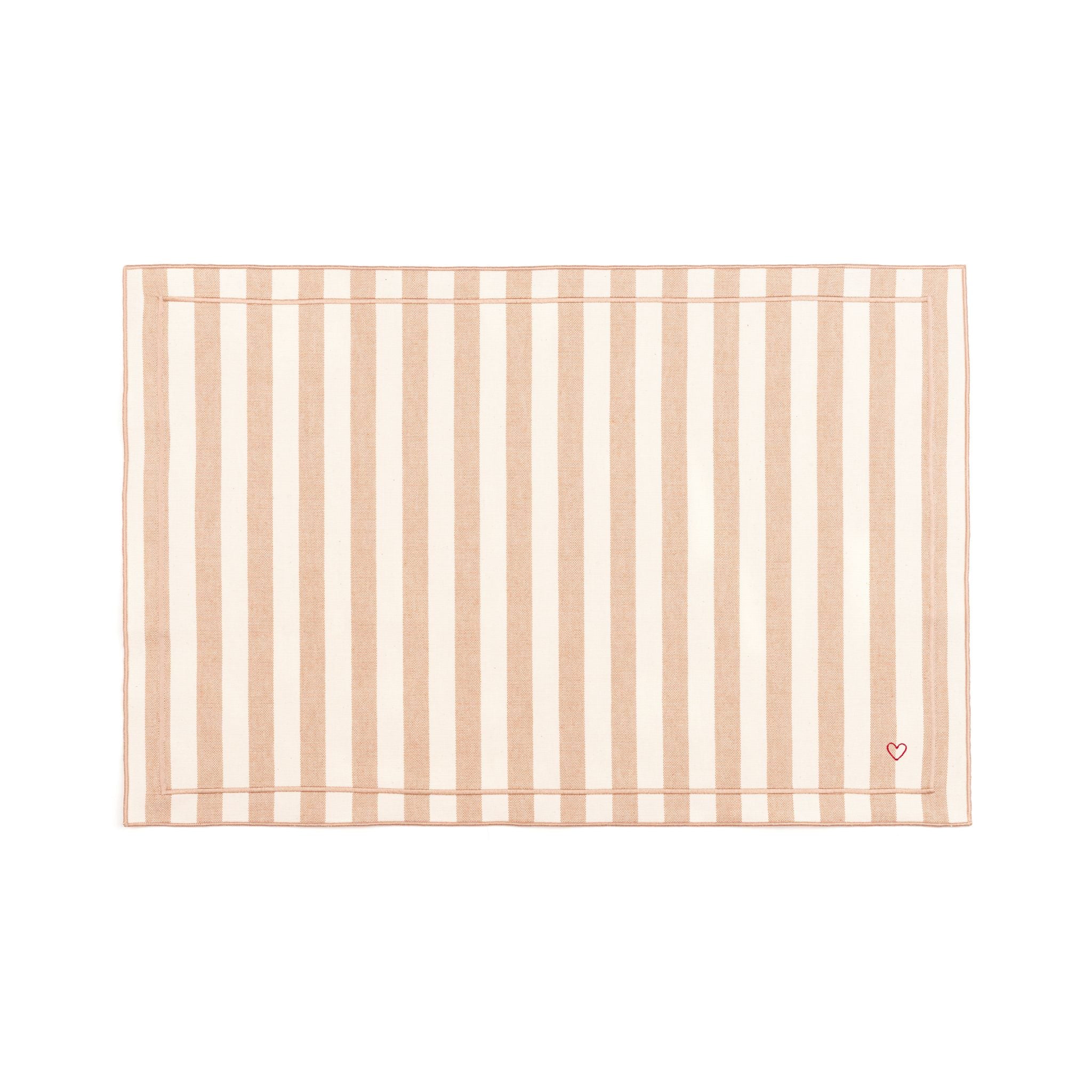 Barra cotton table linen with embroidered hearts - Torres Novas