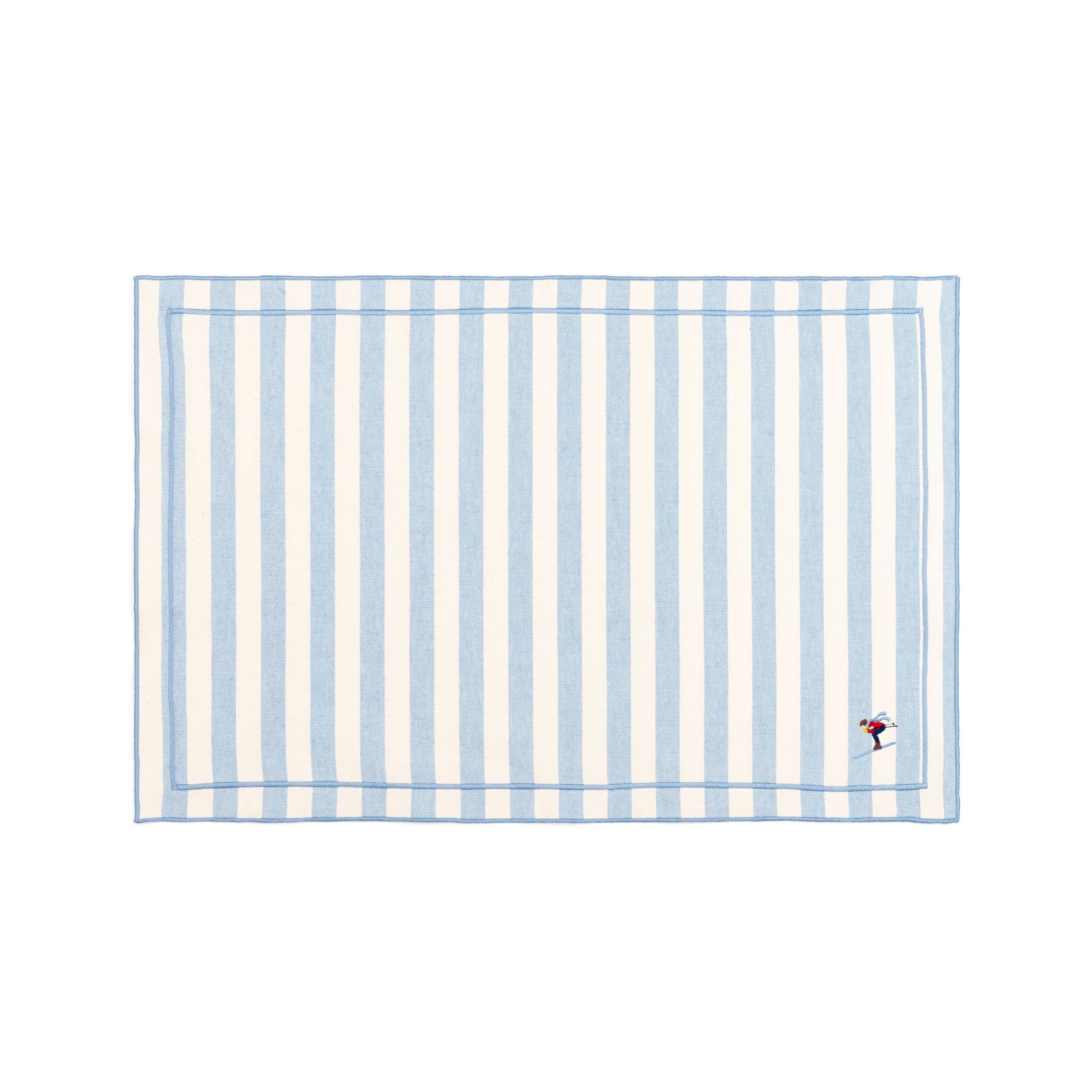 Barra cotton table linen with embroidered retro sports motifs - Torres Novas