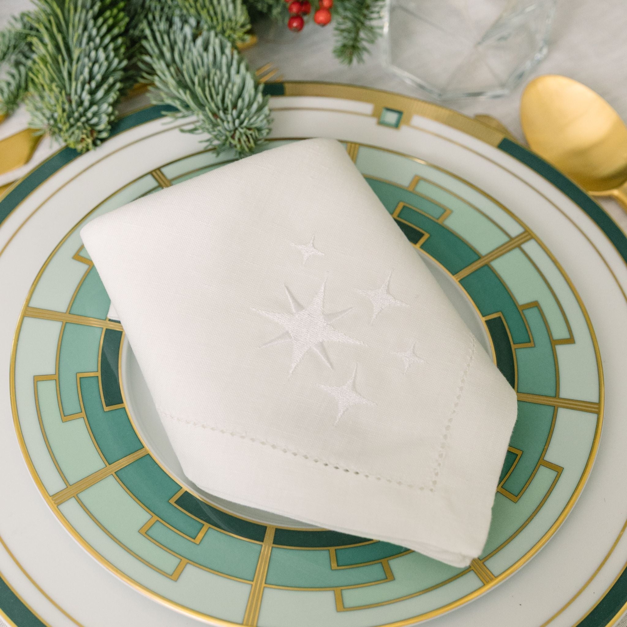 Mafra linen with Christmas embroidery