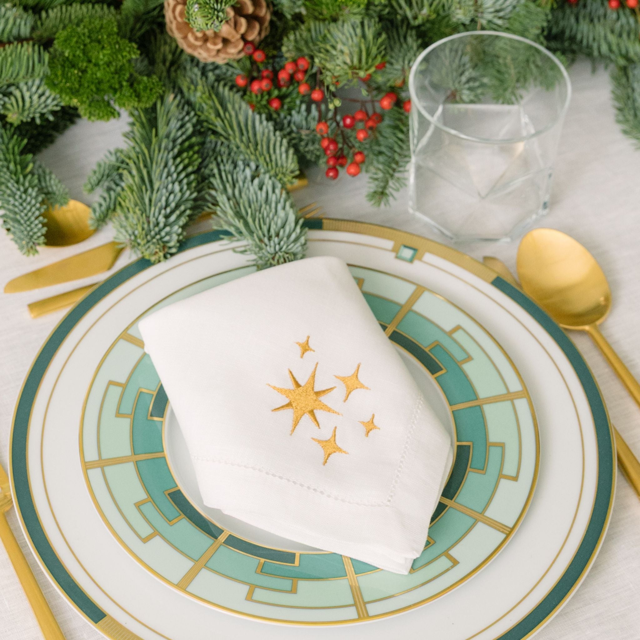 Mafra linen with Christmas embroidery