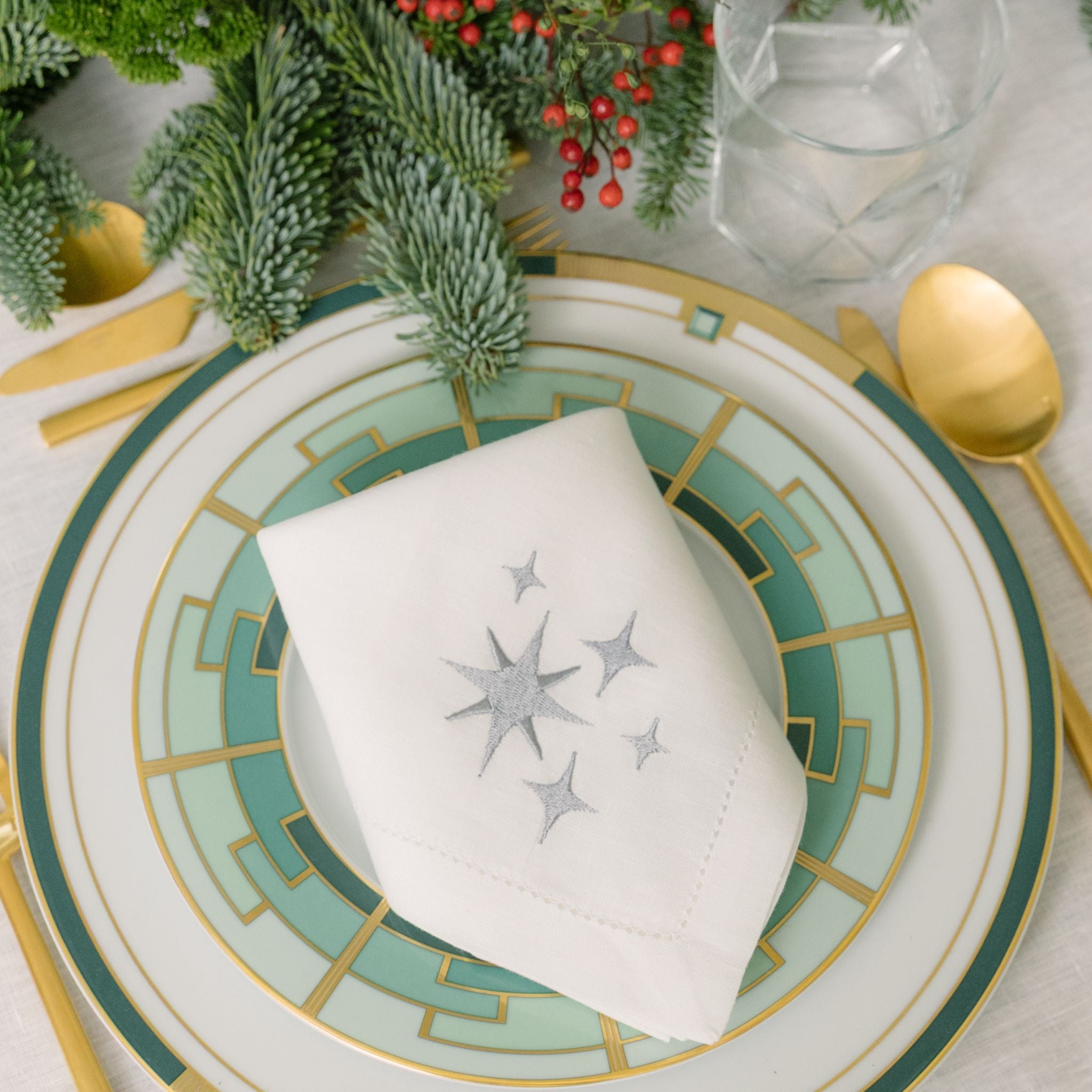 Mafra linen with Christmas embroidery