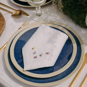 Mafra napkin and placemat with flower embroidery
