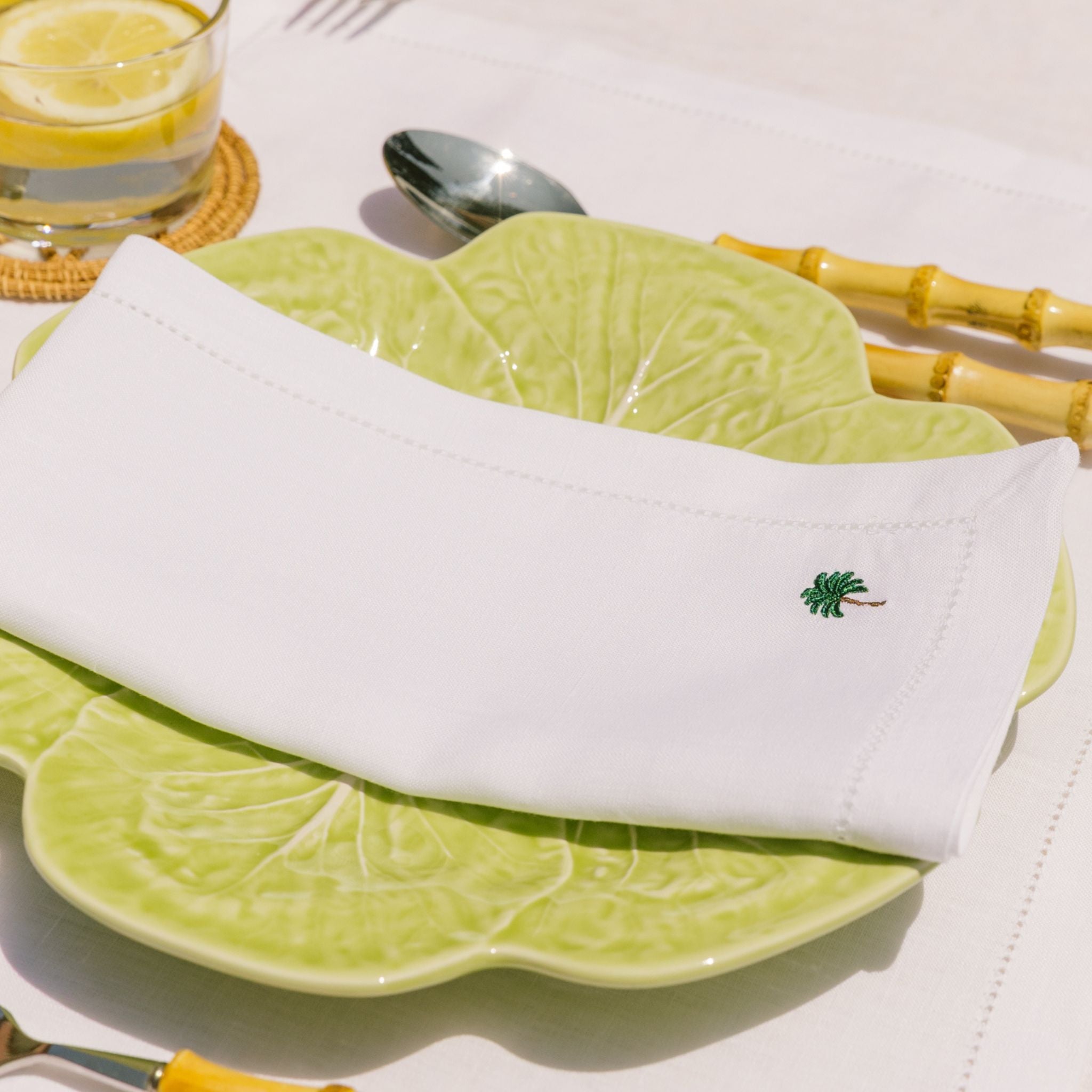 Mafra linen Napkins with summer embroidery