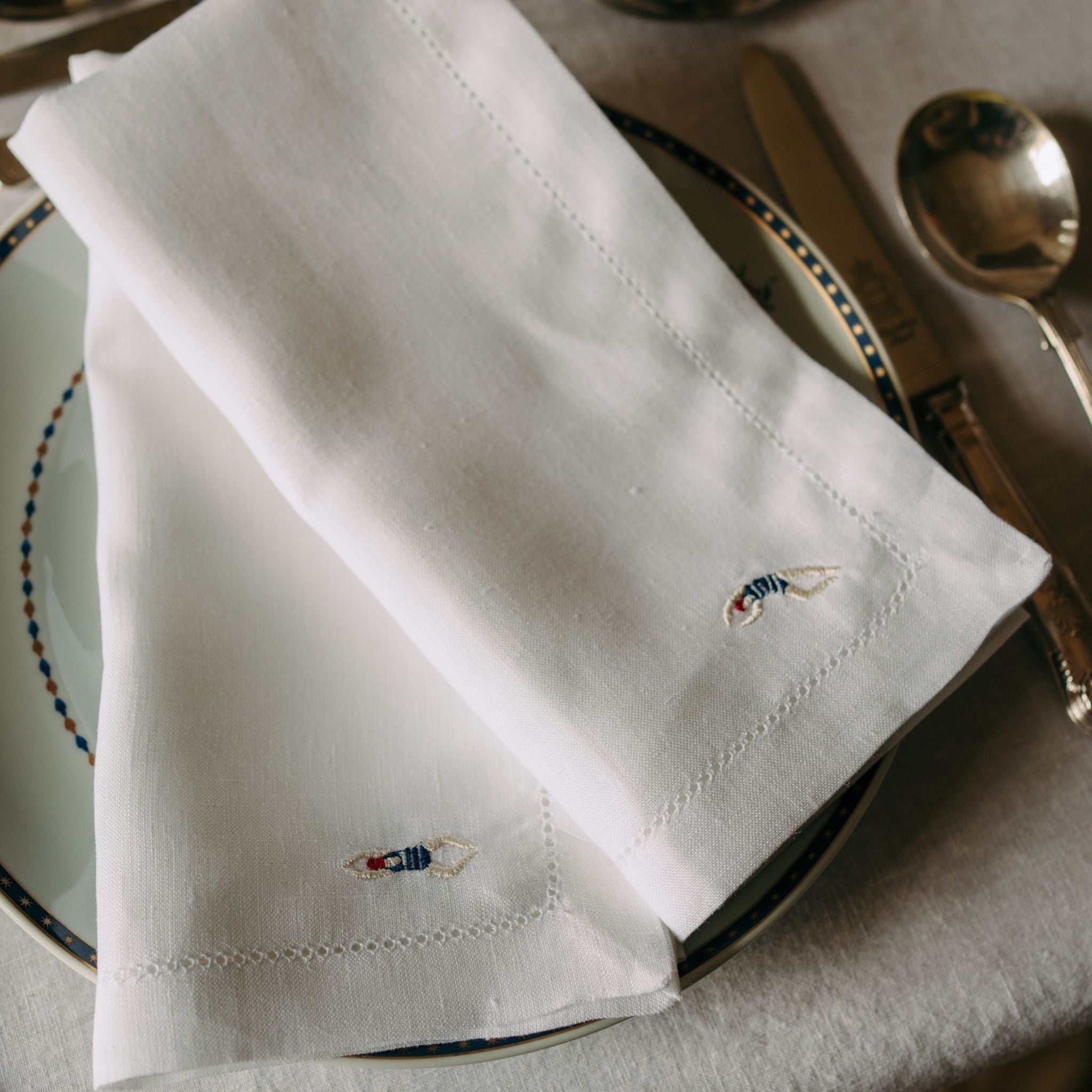 Mafra linen napkin with retro sportsmen - Torres Novas