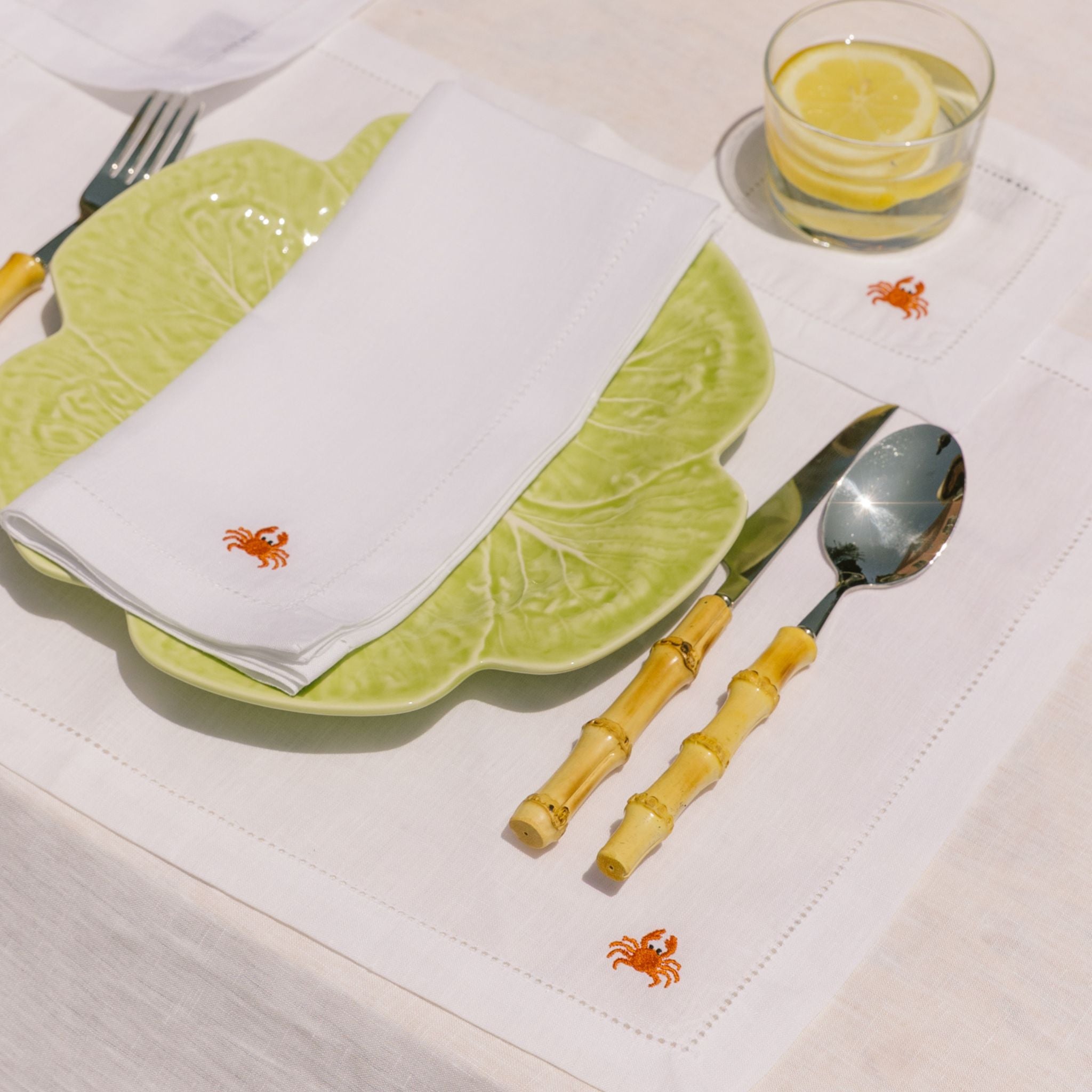 Mafra linen Napkins with summer embroidery