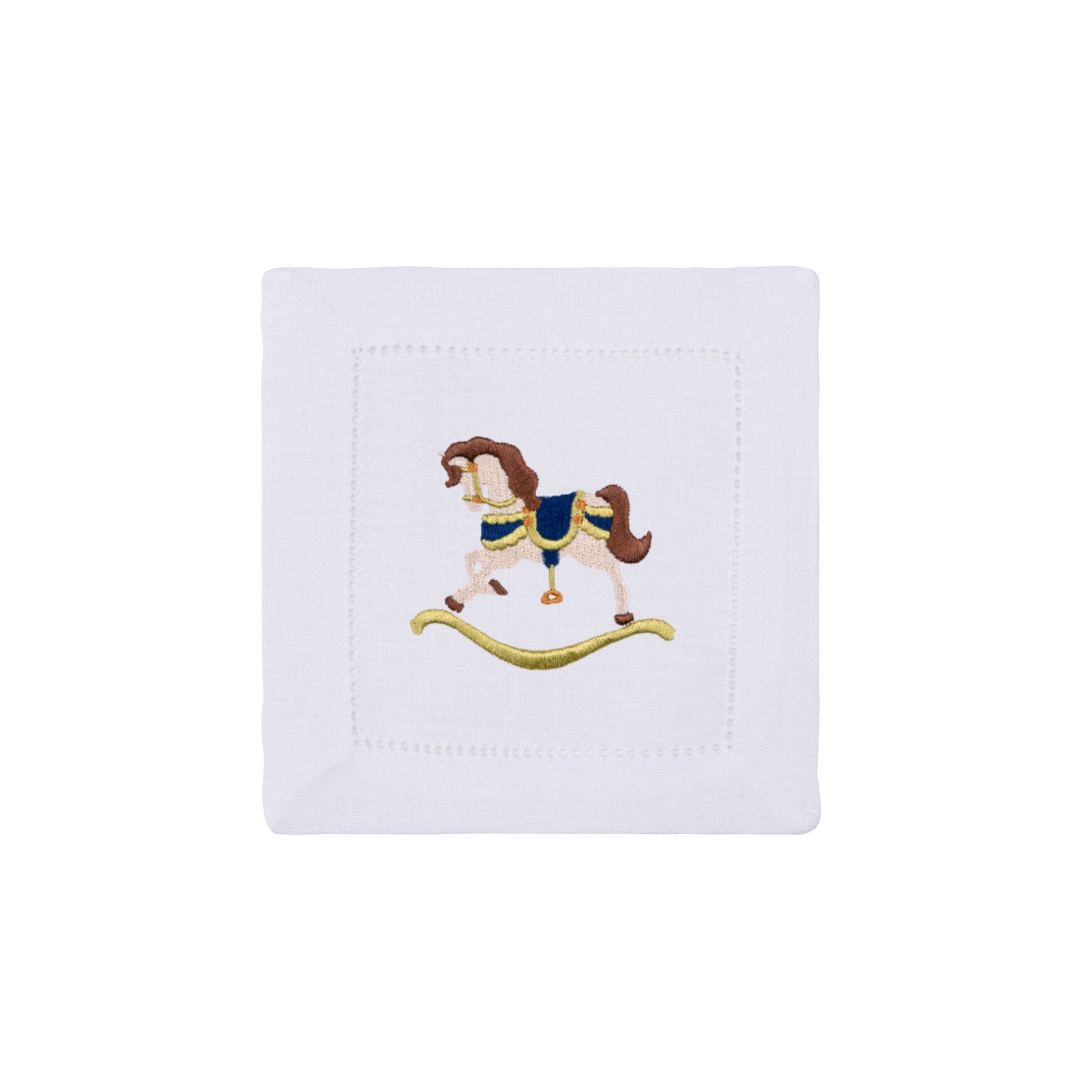 Mafra algodão com bordado de cavalos