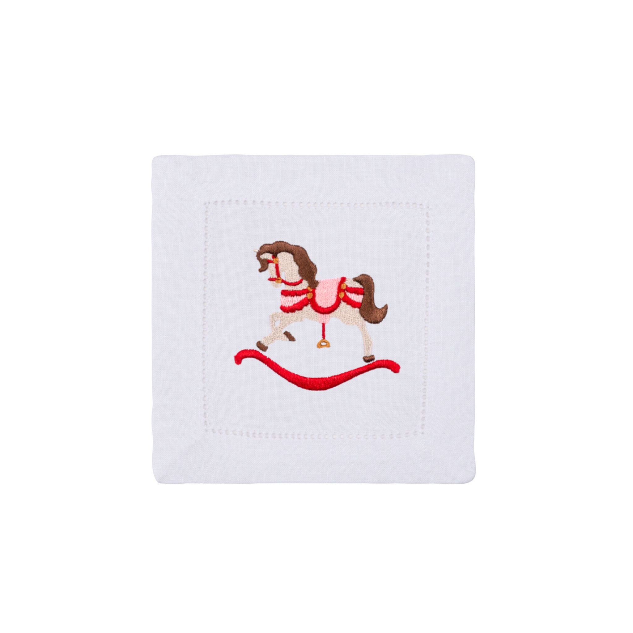 Mafra algodão com bordado de cavalos