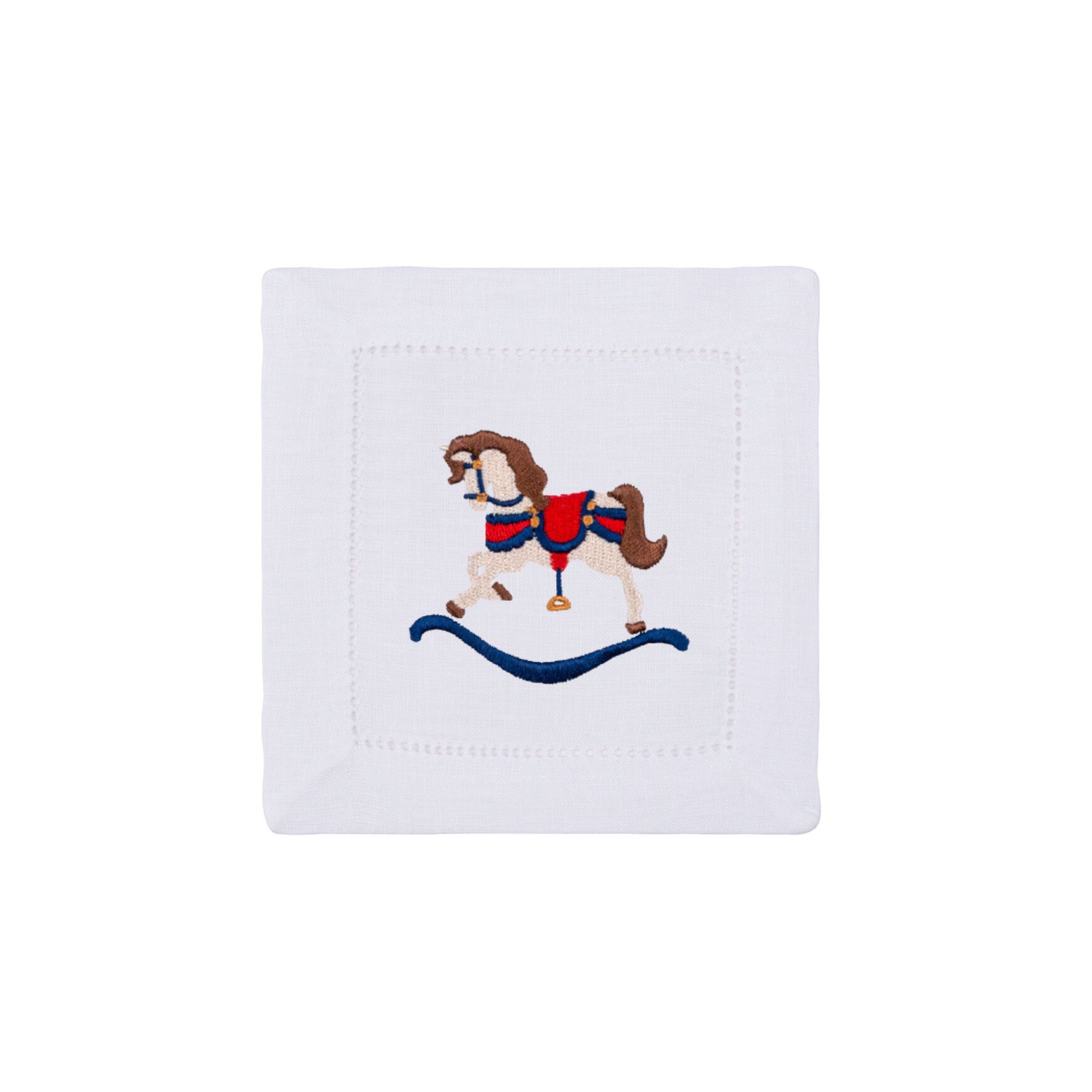 Mafra algodão com bordado de cavalos