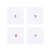 Mafra linen napkin and placemat with flower embroidery - Torres Novas