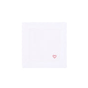 Serviettes de table Mafra coton avec broderie en forme de cœur