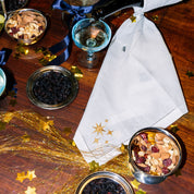 Mafra linho com bordados de estrelas