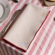 White Nazaré napkins with christmas embroidery