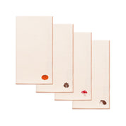 Ecru Nazaré napkins with autumn embroidery - Torres Novas