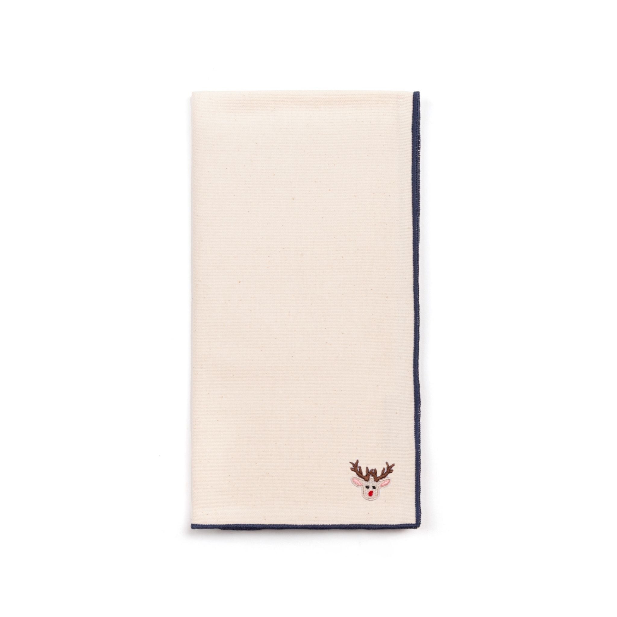 Guardanapos Nazaré cru com bordados de Natal pequenos