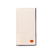 Serviettes Nazaré écrues à broderies automnales