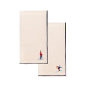 Ecru Nazaré napkins with retro embroidery - Torres Novas