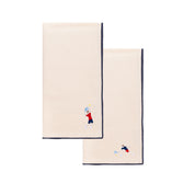 Ecru Nazaré napkins with retro embroidery - Torres Novas