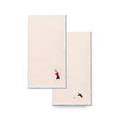 Ecru Nazaré napkins with retro embroidery - Torres Novas