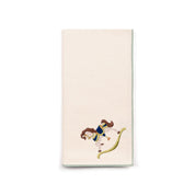 Guardanapos Nazaré cru com bordado de cavalos