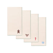 Ecru Nazaré napkins with small christmas embroidery - Torres Novas