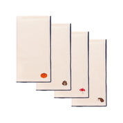 Ecru Nazaré napkins with autumn embroidery - Torres Novas