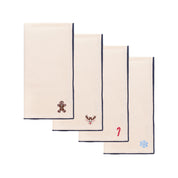 Ecru Nazaré napkins with small christmas embroidery - Torres Novas