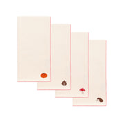 Ecru Nazaré napkins with autumn embroidery - Torres Novas