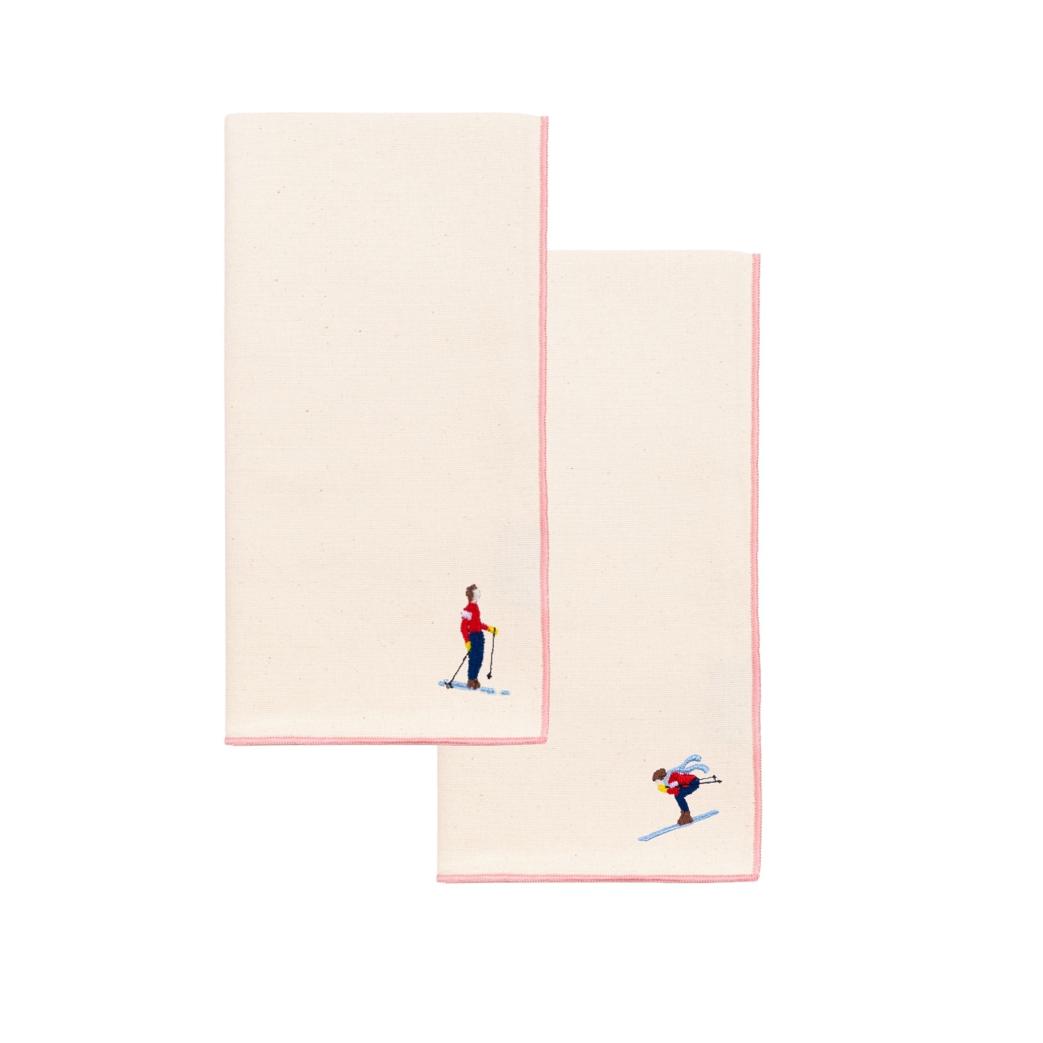 Ecru Nazaré napkins with retro embroidery - Torres Novas