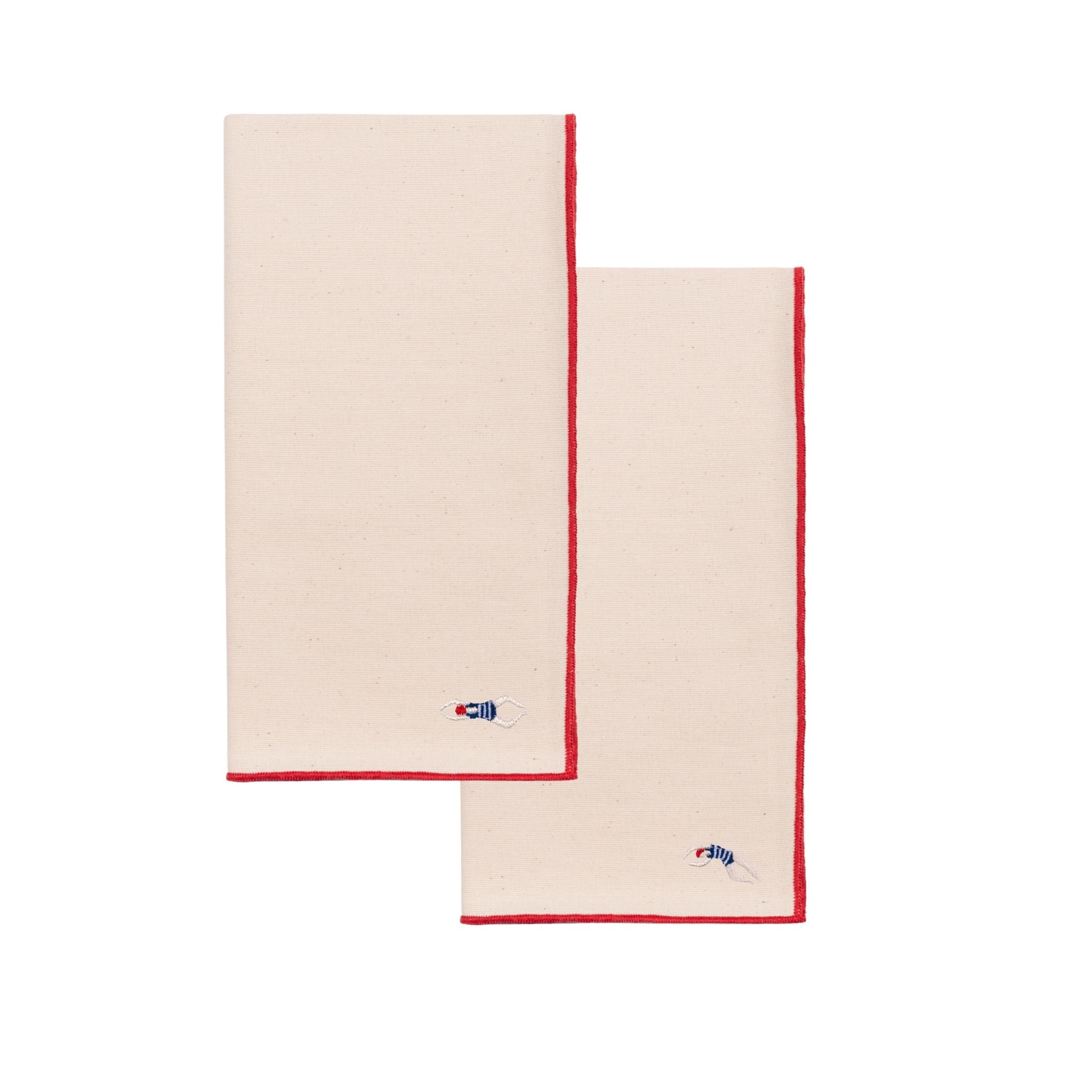 Ecru Nazaré napkins with retro embroidery - Torres Novas