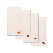 Ecru Nazaré napkins with autumn embroidery - Torres Novas