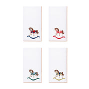 White Nazaré napkins with horse embroidery - Torres Novas