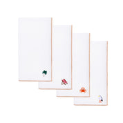 White Nazaré napkins with summer embroidery - Torres Novas