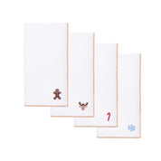 White Nazaré napkins with small christmas embroidery - Torres Novas